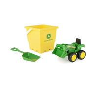 John Deere Sandbox 3pc-Set 6" Tractor w/Bucket & Spade TOMY 47339