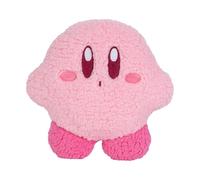 Tomy Kirby Mofulatto Small Plush Cushion, Soft Character Pillow with Fluffy Sherpa Feel, Cozy Decorative Cushion for Sofa or Bedroom, Collectible Kirby Gift for Kids and Adults
