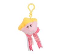 TOMY Mofulatto Kirby & Warp Star Plush Clip-On, Soft Sherpa-Feel Kirby Bag Charm, Kawaii Travel Accessory, Collectible Plush Keychain for Kids and Adults, Clip for Backpack or Purse