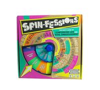 TOMY Spin-Fessions Party Game, Hilarious Storytelling Challenge for Teens and Adults, Random Question Spinner, Vote-Based Scoring, Card Play Twist, Box Includes Shame Sheets, Ages 14+, 3-6 Players