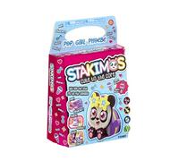 TOMY Stakimos Pop Girl Phoebe | Kids Craft Set to Build Your Own Adorable 3D Character from Recycled Polyester Craft Foam | No Glue or Cutting Needed | Craft Kits for Kids Ages 6+ Years