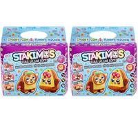 TOMY Stakimos Sporty Sam and Yummy Yasmin | Kids Craft Set to Build Your Own Adorable 3D Characters from Recycled Polyester Craft Foam | No Glue or Cutting Needed | Craft Kits for Kids Ages 6+ Years
