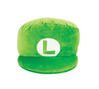 TOMY T12962 Mocchi Green Luigi Hat Plush 40 cm, Nintendo & Mario Merchandise Bedroom Accessories, Super Soft Toy for Boys and Girls, Mario Cushion Suitable from 3 Years, 14.5in x 7.25in