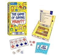 TOMY The Game of Saying 'Huh?!' - Voice Impressions Card Games - Funny Party Game of Acting & Guessing Correctly to Win - Family Board Games for Adults, Teens & Kids 8+ - Board Game for 3-8 Players