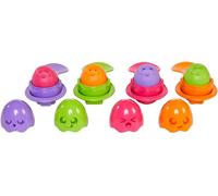 Toomies TOMY Hide and Squeak Egg and Spoon Set Baby Toy, Educational Shape Sorter with Colours and Sound, Easter Toy for Babies, Toddlers & Little Kids, Boys & Girls from 6 Months, 1, 2 & 3 Year Olds