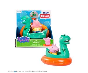 TOMY Toomies Peppa Pig George's Dinosaur Bath Float, Baby Bath Toys, Kids Bath T