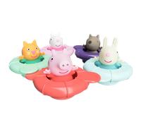 Toomies Peppa’s Pool Party - 5 Floating Connecting Ring Cups with 5 Peppa Pig & Friends Water Squirter Baby Toys - Sensory Toys for Babies +18 Months - Baby Bath Toys & Paddling Pool Toys