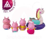 Tomy Toomies Peppa Pig Soft-Touch Bath Toys Set Pack of 5│For 18m+ Kids