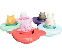 TOMY Toomies Peppas Pool Party - 5 Floating Connecting Ring Cups with 5 Peppa P
