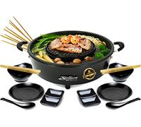 TomYang Hot Pot Premium - incl. Premium accessory, Swiss coating and more than 100 Recipe Videos. The Original Thai Grill & Hot Pot, Electric Thai BBQ Multi Cooker. Hotpot chinese pot