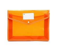 TOMYEUS File Folders A4 Transparent Lightweight File Bag Portable Waterproof Folder Document Holder Large Capacity Button Storage School Test Paper Classification Folders Tabs Inserts (Color : A6)