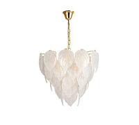 TOMYEUS Pendant Lights Crystal Chandelier Modern Glass Leaf Chandelier Metal Nordic Living Room Chandelier Bedroom Kitchen Chandelier Home Decor Lighting Fixtures Chandelier