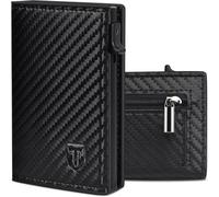 Tomylv Credit Card Holder | Men's Wallet with Magnetic Closure and Coin Pocket | Carbon Fiber Wallet | RFID Protection | Gifts for Men