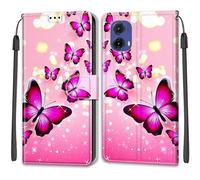 TOMYOU for Motorola Moto G85 5G Case, PU Leather Wallet Book Flip Folio Stand View Cover Pouch Compatible with Motorola G85 5G Phone Case - Butterfly