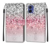 TOMYOU for Motorola Moto G85 5G Case, PU Leather Wallet Book Flip Folio Stand View Cover Pouch Compatible with Motorola G85 5G Phone Case - Snowflake
