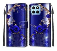 TOMYOU Honor X8 5G/X6 4G/70 Lite Case, PU Leather Wallet Book Flip Folio Stand View Cover Pouch, Slim Fitted Design, Magnetic Closure, Compact Stand, Various Patterns