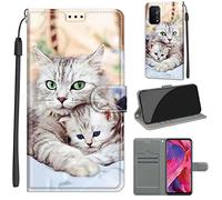 TOMYOU Premium Leather Flip Wallet Case for Oppo A54 / A74 / A93s 5G with Magnetic Closure, Card Slots & Kickstand