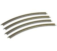TomyTEC 018568 - 4 Curved Tracks in Gravel Bettung, 45 Degree