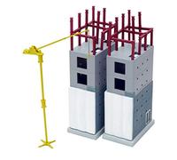 TomyTEC 301967 modern high-rise building in construction model railway.