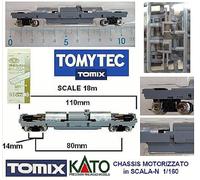 Tomytec TM-06R Motorized Chassis 8 Drive Wheels Length mm.110 Scale-N