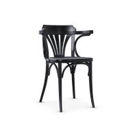 TON No 25 Dining Chair With Armrests Black