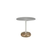 Ton Side Table Large Brown Marble/ Aluminum
