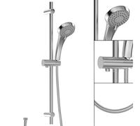 Tona Round Shower Kit | Shower Riser Rail Kit | Wall Mounted | Chrome