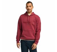 Tonal Embroidered Logo Hoodie in Cotton Mix Brown