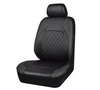 TONAUA Car Seat Covers for MG GS HS MG3 MG5 Navigators 2013-2023, Automotive Front Rear Seat Cover PU Leather Protectors Headrest Interior Accessories,Black- Driver Seat Cover 1 Piece