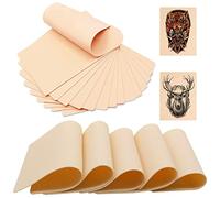 TONBAO 20Pcs Tattoo Practice Skins Double Sides 19 * 14cm Fake Skin Blank for Tattoo Supplies Beginners and Experienced Artists