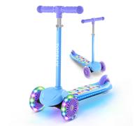 TONBUX 3 Wheel Tri Scooter Easy Folding System Height Adjustable Handlebars