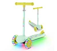 TONBUX 3 Wheel Tri Scooter, Easy Folding System, Height Adjustable Handlebars, Tilt To Turn Steering, Kids Aged 3+ Years (Mint)