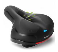 TONBUX Comfortable Bike Seat for Men & Women, Memory Foam Bicycle Seat with Dual Shock Absorbers, Padded Bike Saddle Universal Fit for Commuter, Stationary, Mountain, Cruiser, Ebike (Box Packaging)