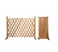 tonchean 2Pack Expanding Trellis Fence Panels Garden Wood Extendable Fence Length 34-160cm Freestanding Foldable Wooden Screen Panel for Indoor Outdoor Garden Yard Pet 80cm Height