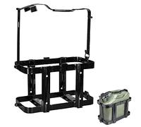 tonchean Jerry Can Holder 10 L & 20 L Jerry Can Bracket Metal Jerry Can Holder and Bracket Lockable Jerry Can Mount for Car Truck Petrol Gas Diesel, Black