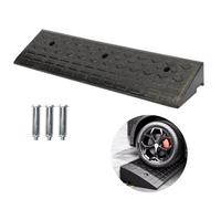 tonchean Kerb Ramp Rubber Curb Ramp 100 * 25 * 10cm Wheelchair Ram-p Extra Long Heavy Duty Door Step Rampe Non Slip Threshold Ram-p for Garage Sidewalk Driveway Car Bike Motorcycle Truck