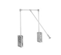 tonchean Pull Down Clothes Rail Adjustable 890-1210 mm Wardrobe Lift Extendable Pull Out Wardrobe Hanging Rail Heavy Duty Pull Down Clothes Lift for Closet and Wardrobe Weight Capacity Up to 15 kg