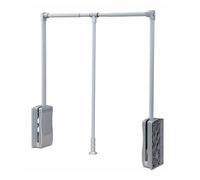 tonchean Pull Down Clothes Rail Adjustable Wardrobe Pull Down Hanging Rail 890-1210 mm Extendable Pull Out Wardrobe Rail Lift for Closet and Wardrobe Weight Capacity Up to 15 kg