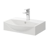 Tondela Rectangular Wall Hung Basin with 1 Tap Hole | White | Ceramic | 500mm x 400mm