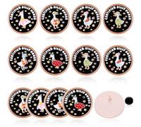 Tondiamo 12 Pcs Funny Silly Goose Enamel Lapel Pins Cute Ducktor Nurse Pins Silly Goose Gifts for Nurses Doctors Office Teachers Workers Women Men Backpacks Clothes Jacket Bag Hat Accessories