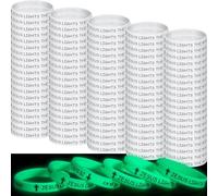 Tondiamo 120 Pcs 8'' Christian Glow in the Dark Wristbands Bulk, Jesus Lights the Way Wristbands, Luminous Silicone Bracelets, Christian Gift for Missionaries Religious Church Giveaway (White)