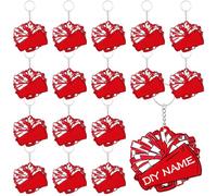 Tondiamo 20 Pcs Megaphone Cheer Bag Tag Bulk Cheerleader Bag Tag DIY Cheerleading Keychains Cheerleader Bags Gifts Pom Pom Acrylic Luggage Tags for Team Party Favor Coach Women