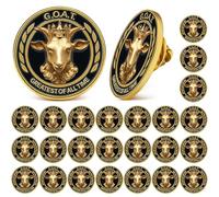 Tondiamo 24 Pcs Goat Championship Trophy Lapel Pins Greatest of All Time MVP Award Pins Bulk for Softball Baseball Football Soccer Team Sports Gifts