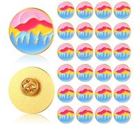 Tondiamo 24 Pcs Pride Buttons Bulk LGBTQ Brooch Pins Rainbow Lapel Enamel Badges for Ties Jackets Shirts Hats Scarves Sweaters Bags, 0.98 x 0.87 inches, Zinc, no gemstone