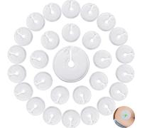 Tondiamo 28 Packs Soft g Tube Pads Holder Abdominal Feeding g Tube Button Cotton Pads Covers for Nursing Care(White)