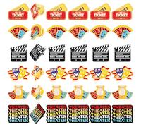 Tondiamo 30 Pcs Theater Pins Bulk Theatre Gift Tragedy Comedy Mask Enamel Lapel Pins Musical Theater Badges Broadway Gift for Drama Actor Students Christmas Graduation