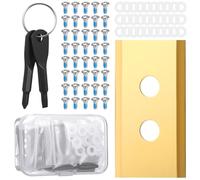 Tondiamo 40 Set Titanium Alloy Replacement Blade Set, Compatible with Mammotion Luba and Yuka Models All Series, Robust Titanium Alloy Lawnmower Blades, with Plastic Washers