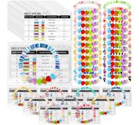 Tondiamo 50 Sets Phlebotomy Essentials Order of Draw Reference Badge Cards with Beaded Bracelet Phlebotomy Practice Kit Stretch Bracelet for Phlebotomist Supplies Emergency Nurses Week Gifts