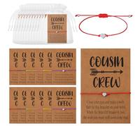 Tondiamo 6 Pcs Girls Trip Bracelet Girls Weekend Getaway Bracelets with Cards for Sisters Friends Bestie Bachelorette Party, Bracelet: for wrist 18 - 24cm/ 7.08 -13.03 inch, alloy nylon kraft paper