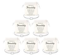 Tondiamo 6 Sets Friendship Bracelets for Women Love Knot Bracelets with Canvas Drawstring Bags Friendship Christmas Jewelry Gifts for Best Friend Soul Sister Wedding Party Gifts, 3.9 X 4.7 inches/ 10
